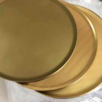Pizza Tray 17" Gold Round For Feast Pizza After Oven